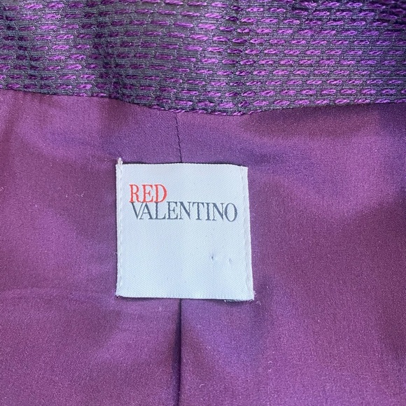 Red Valentino Purple Ruffle Jacket Blazer COAT Womens US Size 2 Made in Italy - Picture 6 of 14